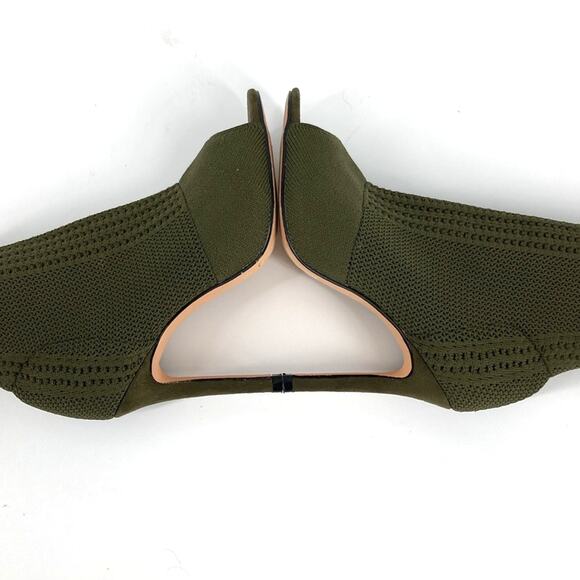 Catherine Catherine Malandrino Womens Green Knit Slip On Peep Toe Sock Boot 6 - Picture 10 of 10